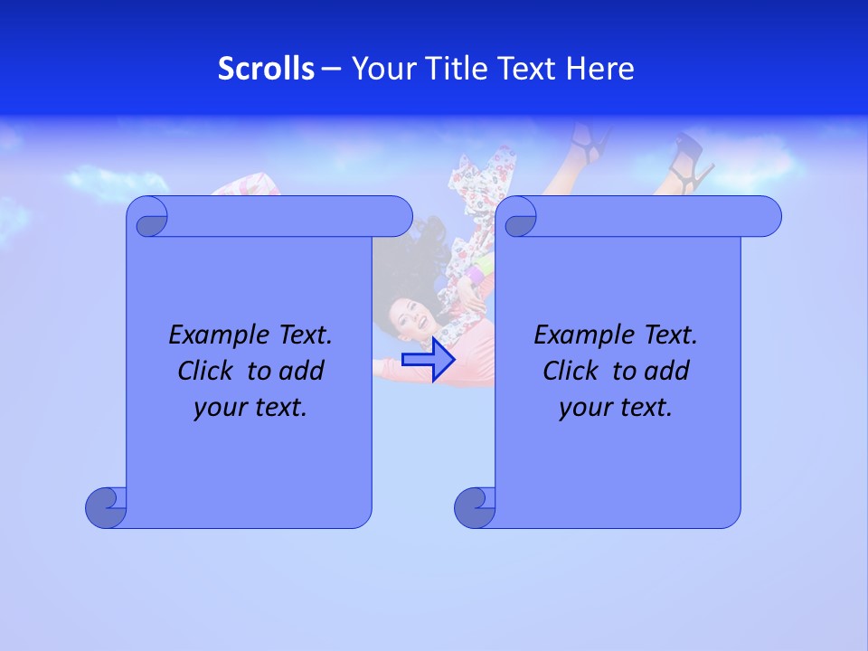 Cartoon Model Grass PowerPoint Template