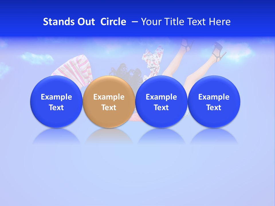 Cartoon Model Grass PowerPoint Template