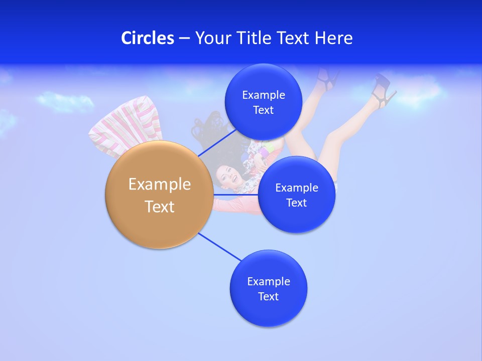 Cartoon Model Grass PowerPoint Template