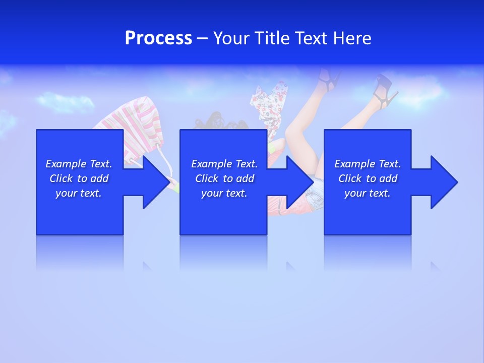 Cartoon Model Grass PowerPoint Template