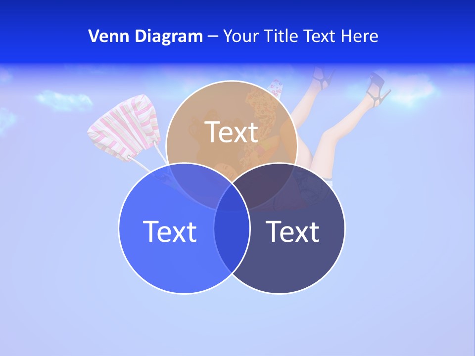 Cartoon Model Grass PowerPoint Template