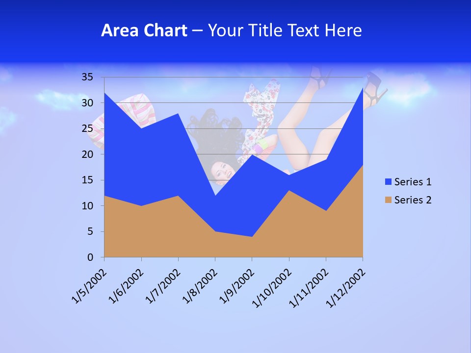 Cartoon Model Grass PowerPoint Template