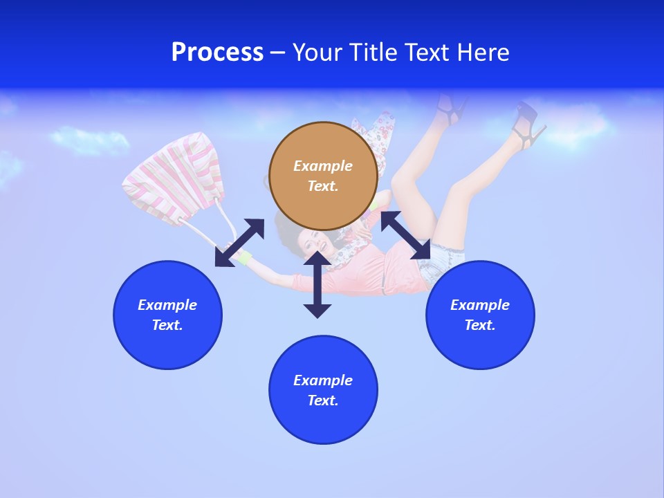 Cartoon Model Grass PowerPoint Template