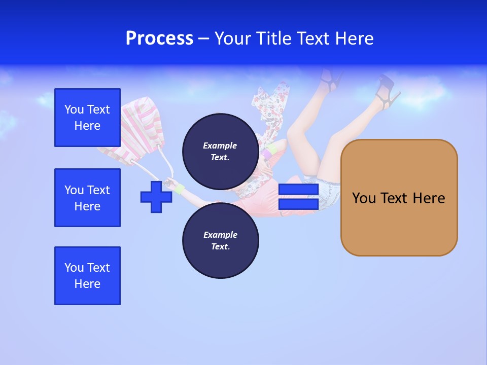 Cartoon Model Grass PowerPoint Template