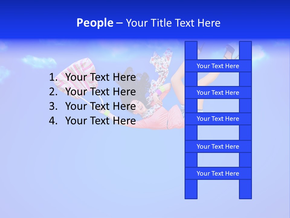 Cartoon Model Grass PowerPoint Template