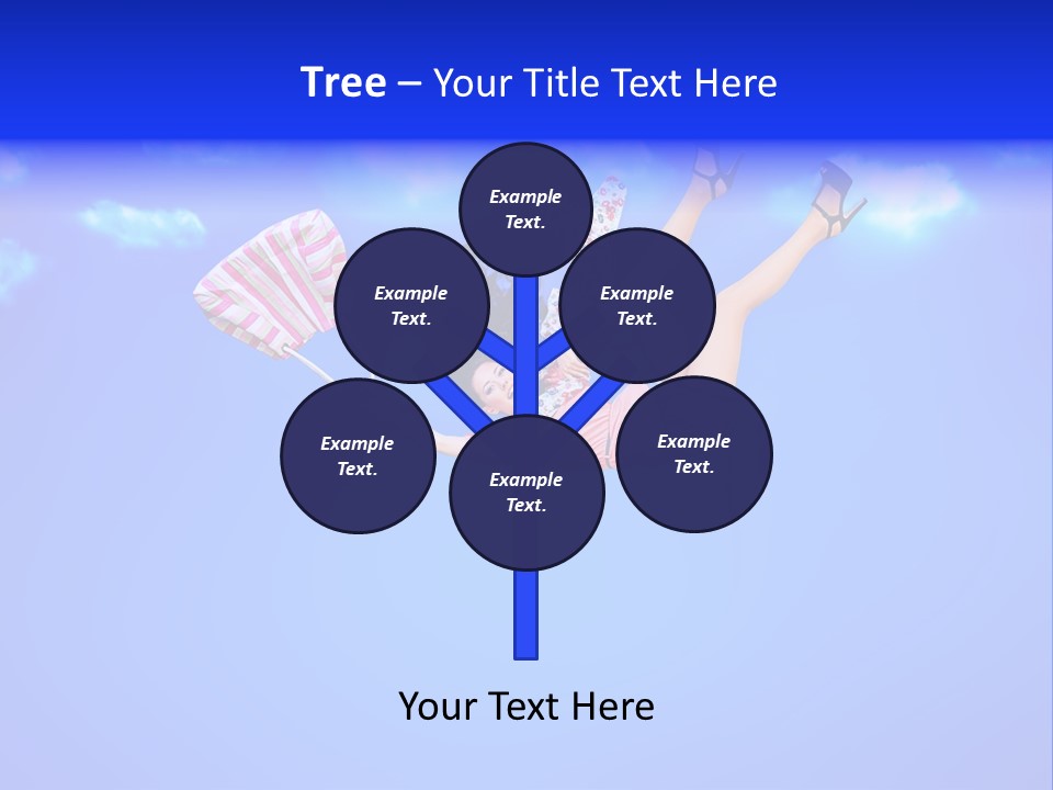 Cartoon Model Grass PowerPoint Template