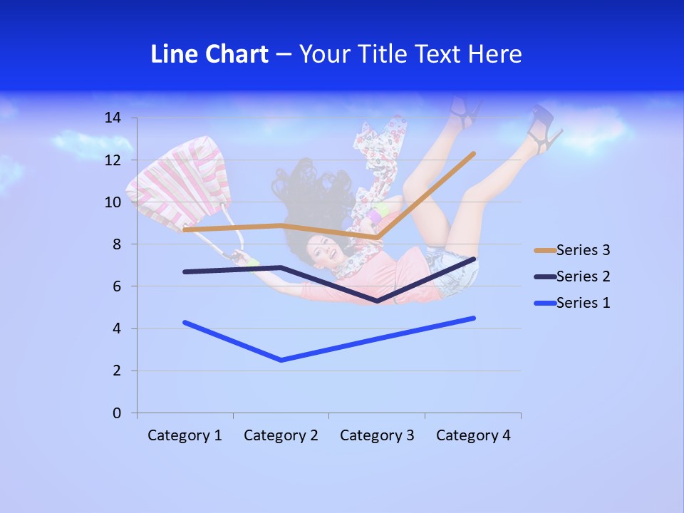 Cartoon Model Grass PowerPoint Template
