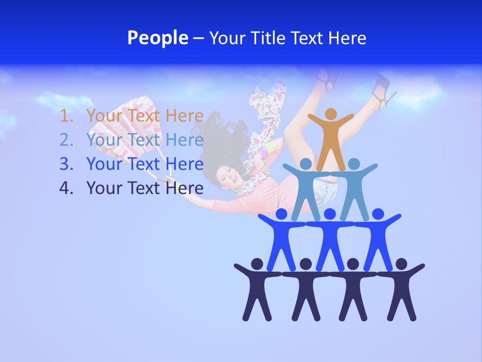 Cartoon Model Grass PowerPoint Template