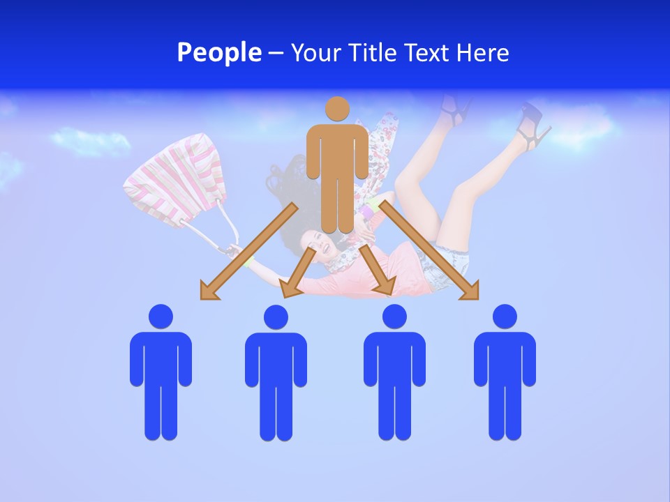 Cartoon Model Grass PowerPoint Template