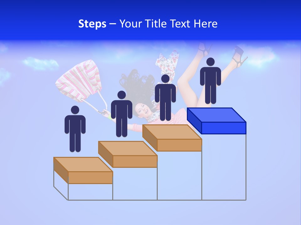 Cartoon Model Grass PowerPoint Template