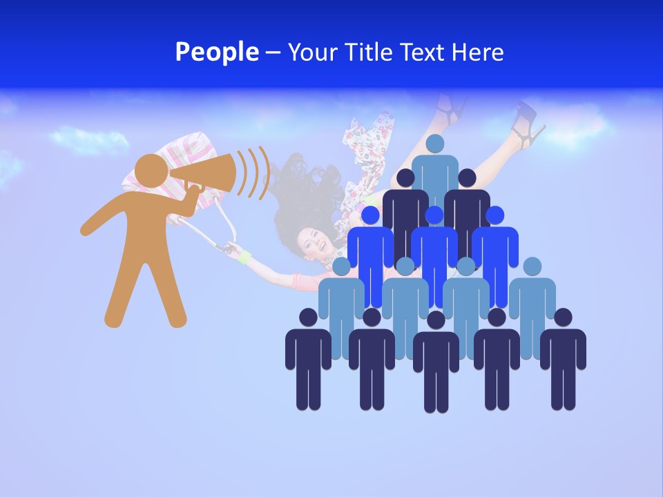 Cartoon Model Grass PowerPoint Template