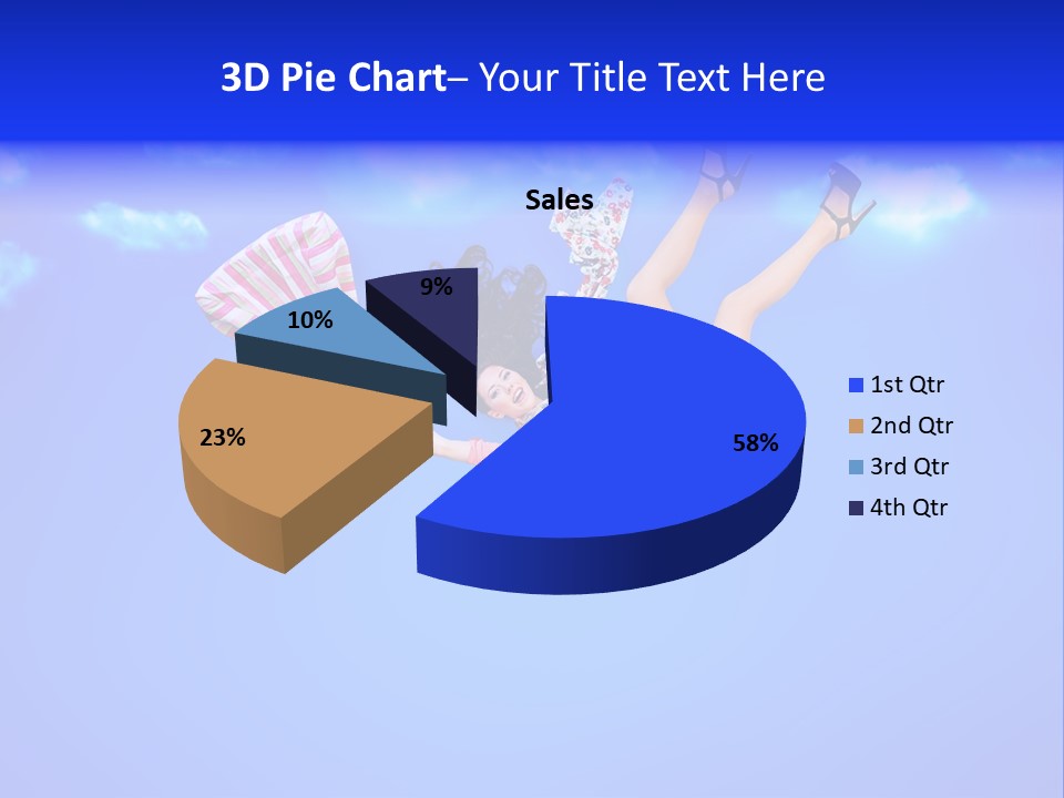 Cartoon Model Grass PowerPoint Template