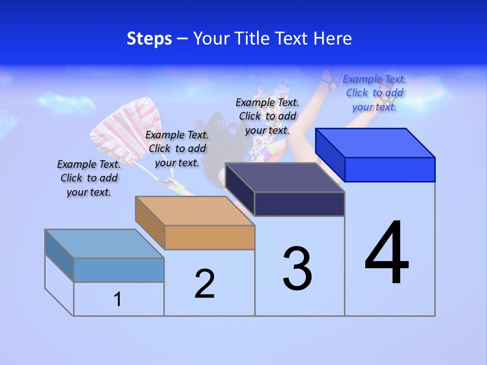 Cartoon Model Grass PowerPoint Template