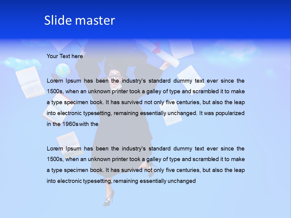 School University Textbook PowerPoint Template