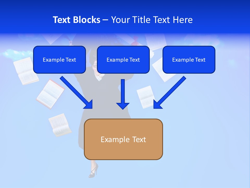 School University Textbook PowerPoint Template