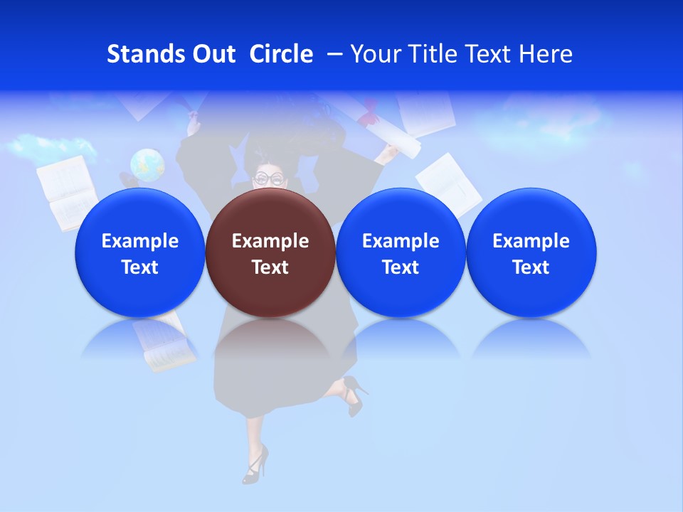 School University Textbook PowerPoint Template