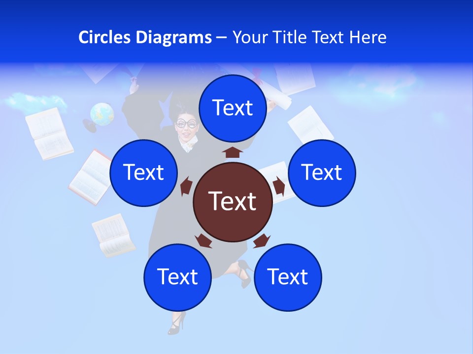School University Textbook PowerPoint Template