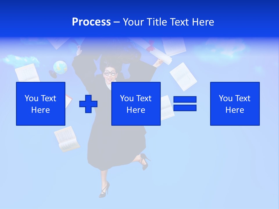 School University Textbook PowerPoint Template