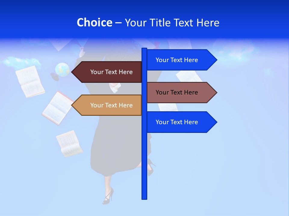 School University Textbook PowerPoint Template