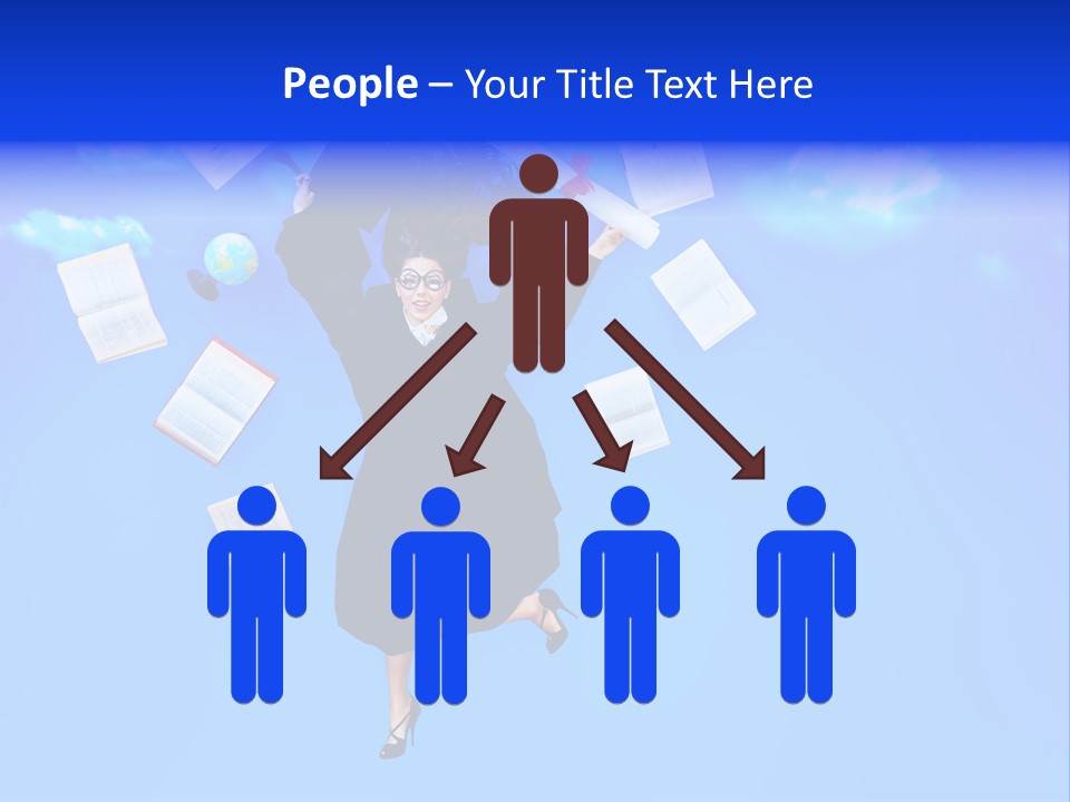 School University Textbook PowerPoint Template