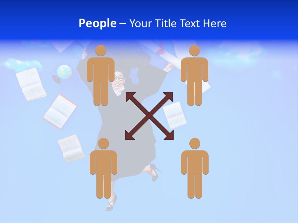 School University Textbook PowerPoint Template