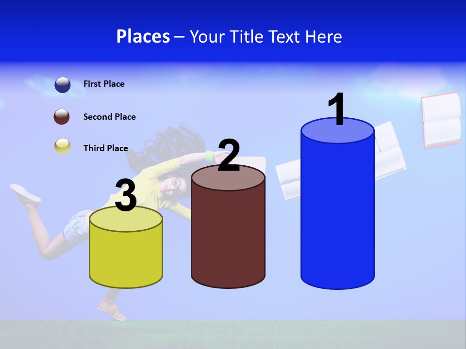 Flying Metaphor Education PowerPoint Template