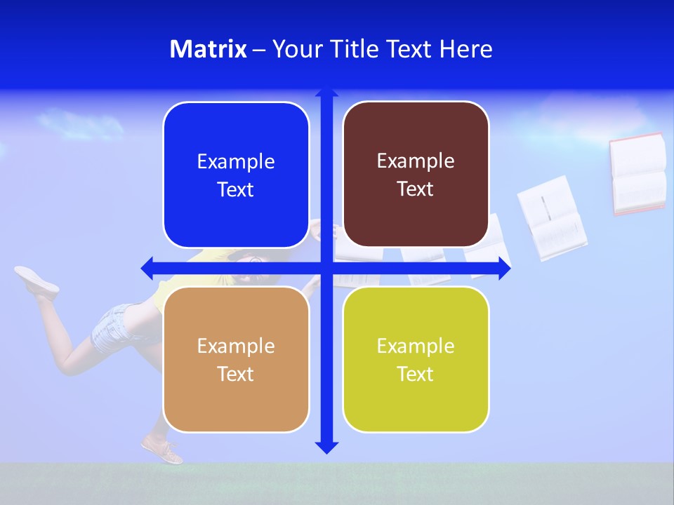 Flying Metaphor Education PowerPoint Template