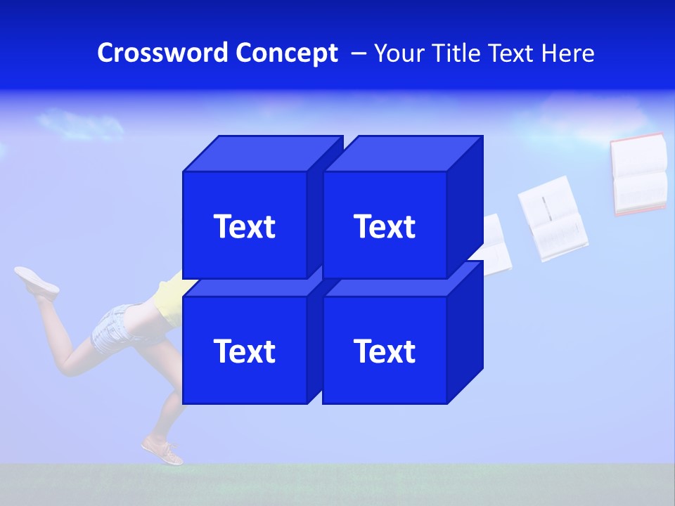 Flying Metaphor Education PowerPoint Template