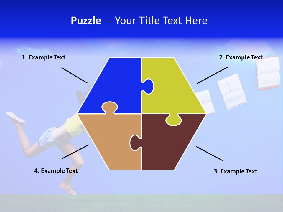 Flying Metaphor Education PowerPoint Template