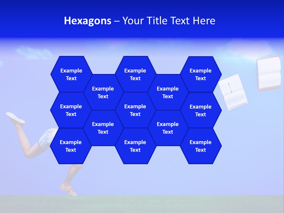 Flying Metaphor Education PowerPoint Template