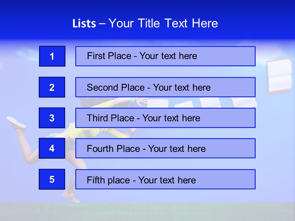 Flying Metaphor Education PowerPoint Template