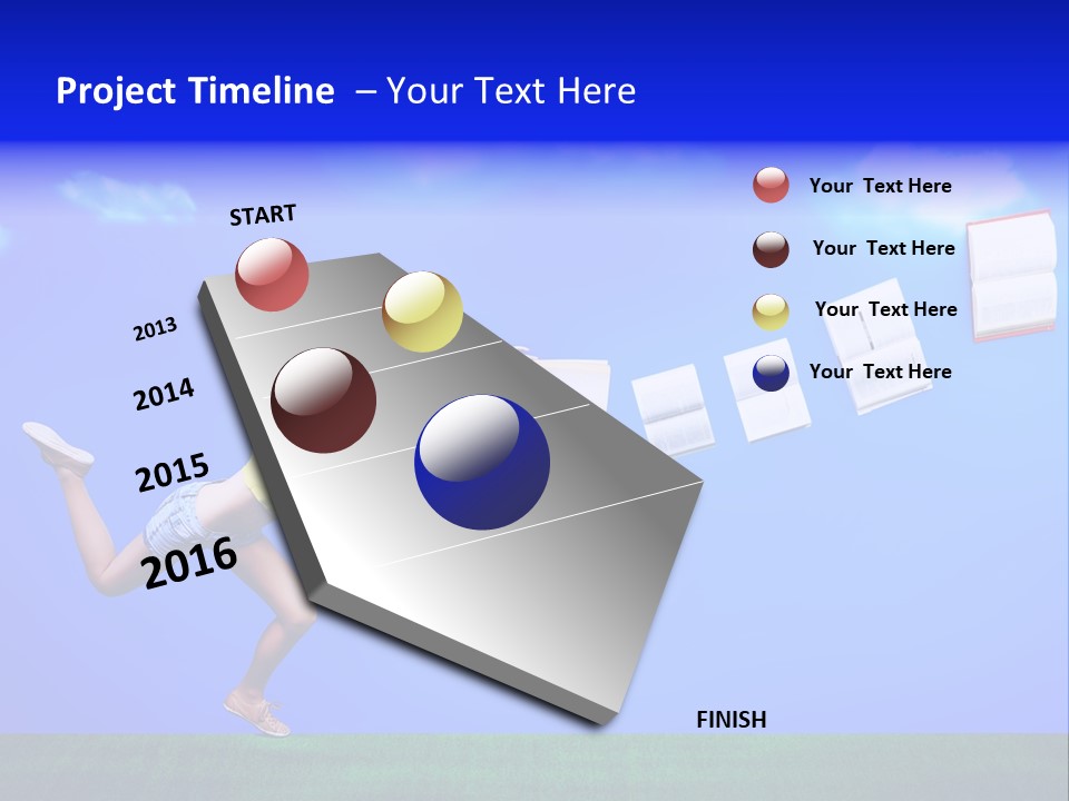 Flying Metaphor Education PowerPoint Template