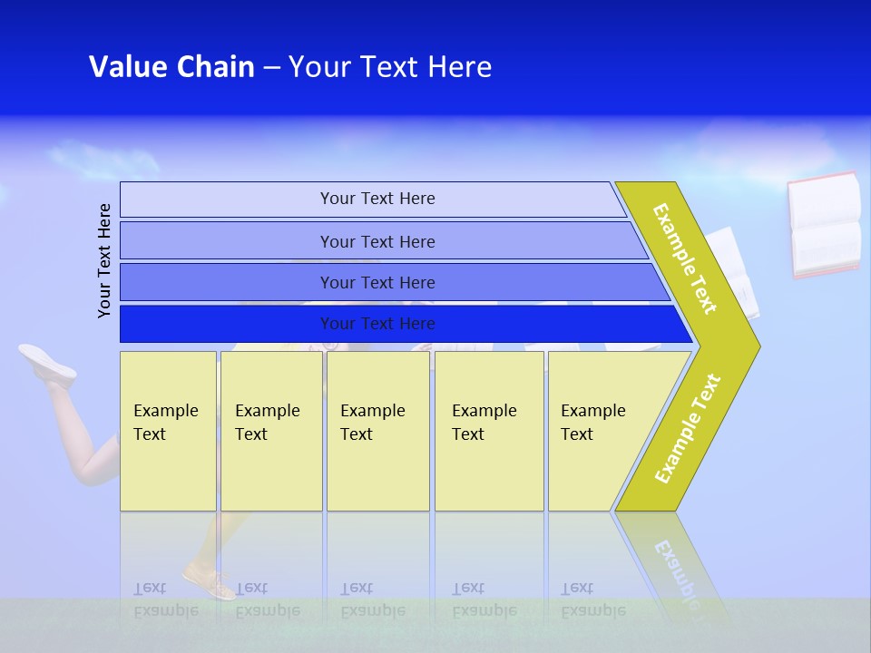 Flying Metaphor Education PowerPoint Template