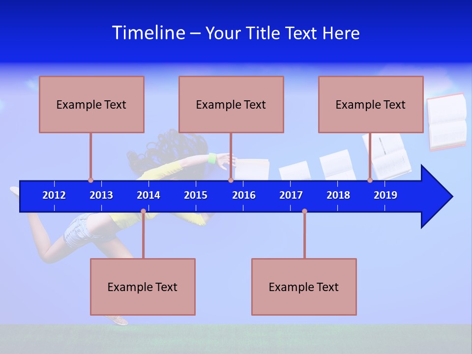 Flying Metaphor Education PowerPoint Template