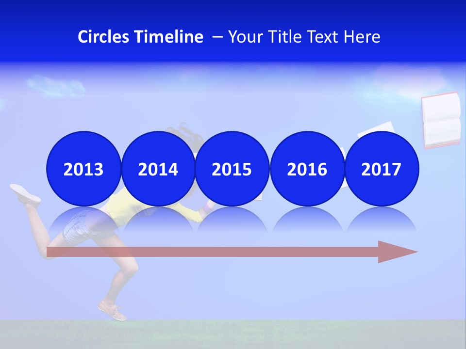 Flying Metaphor Education PowerPoint Template