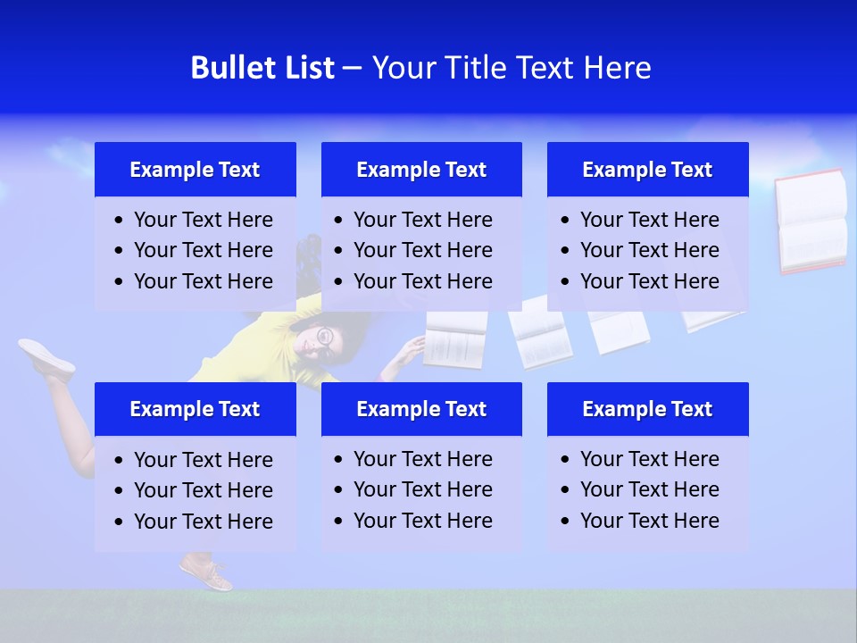 Flying Metaphor Education PowerPoint Template