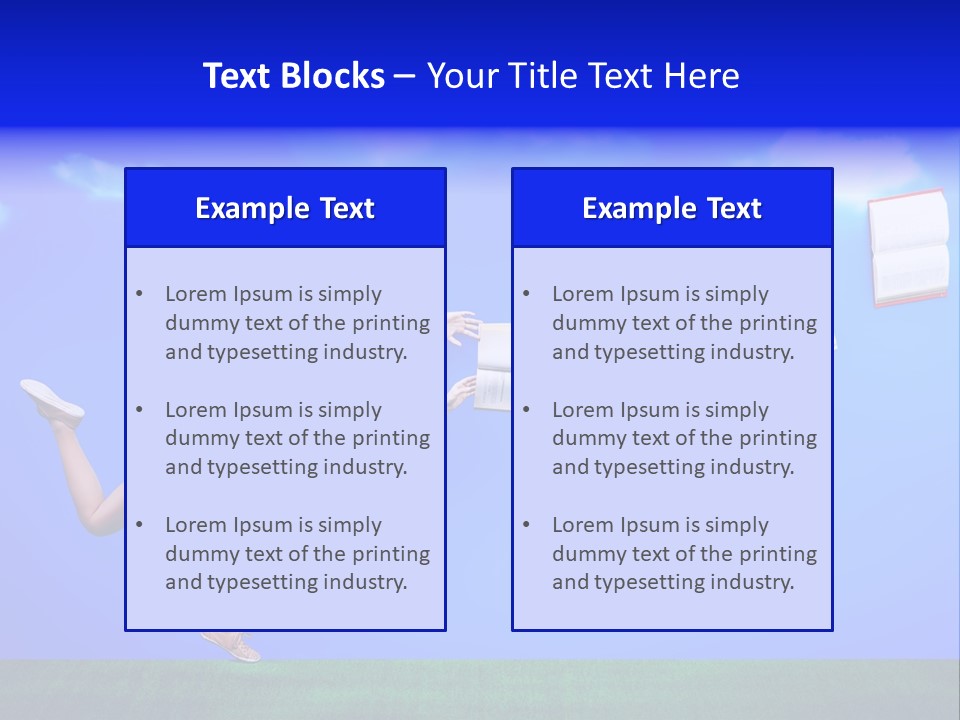 Flying Metaphor Education PowerPoint Template