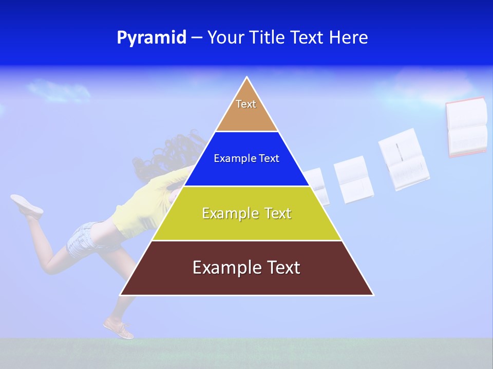 Flying Metaphor Education PowerPoint Template