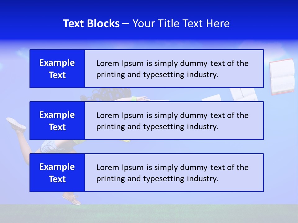 Flying Metaphor Education PowerPoint Template