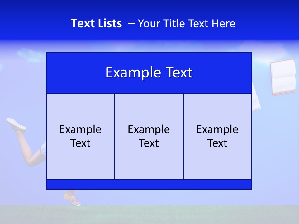 Flying Metaphor Education PowerPoint Template
