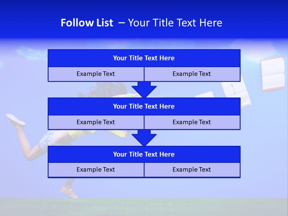 Flying Metaphor Education PowerPoint Template