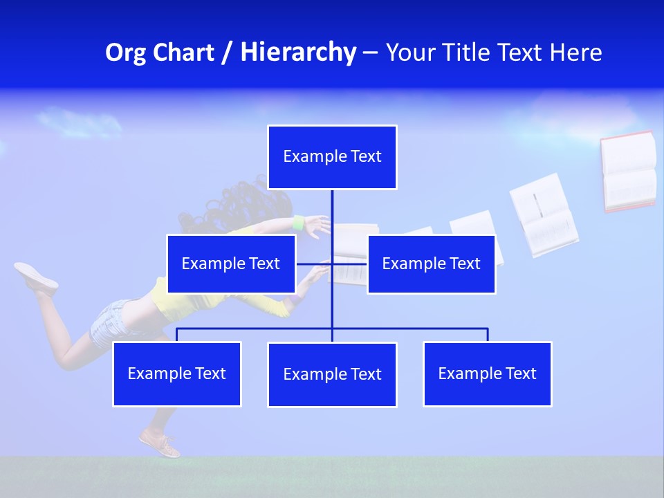 Flying Metaphor Education PowerPoint Template