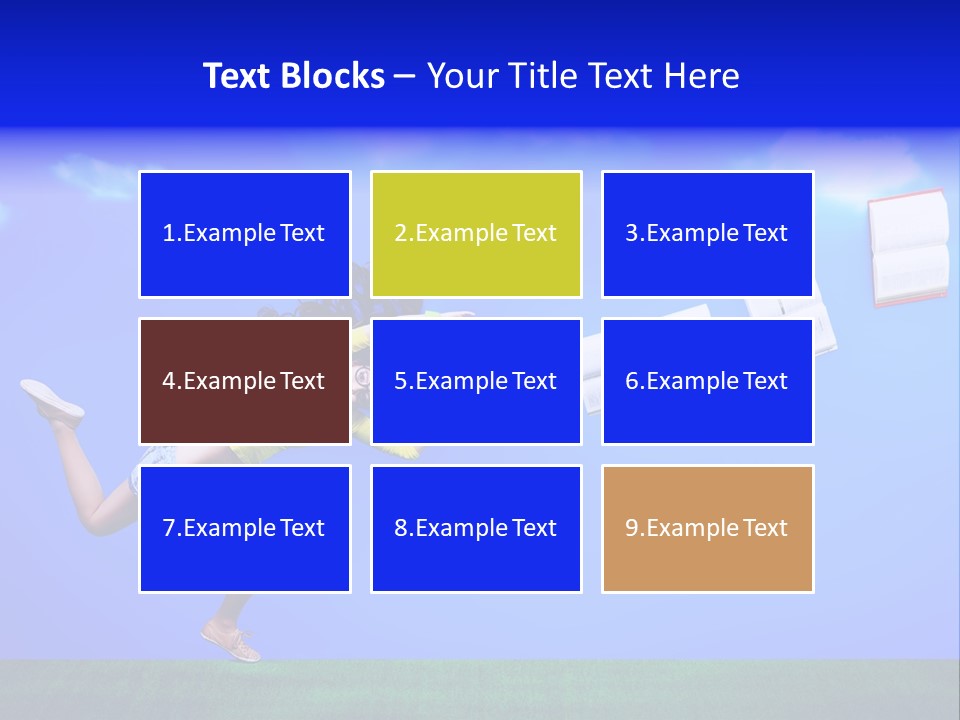 Flying Metaphor Education PowerPoint Template