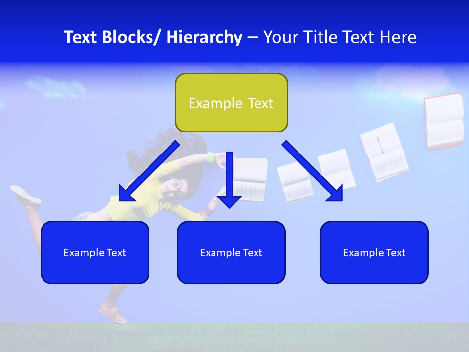 Flying Metaphor Education PowerPoint Template