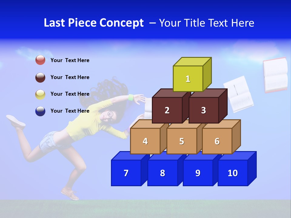 Flying Metaphor Education PowerPoint Template