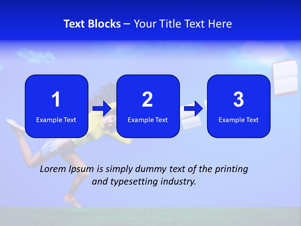 Flying Metaphor Education PowerPoint Template