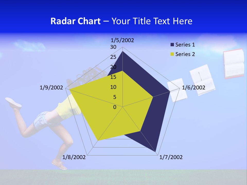 Flying Metaphor Education PowerPoint Template