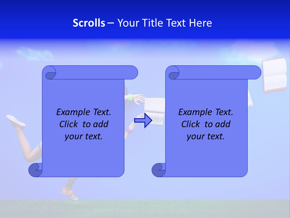 Flying Metaphor Education PowerPoint Template
