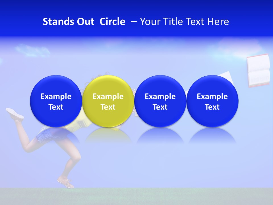 Flying Metaphor Education PowerPoint Template