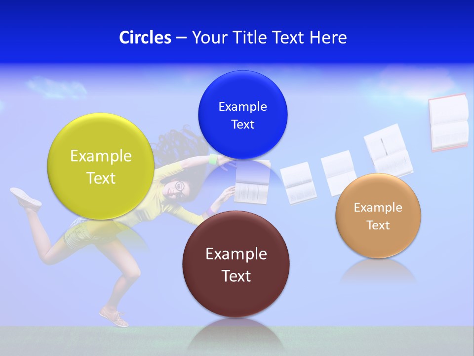 Flying Metaphor Education PowerPoint Template